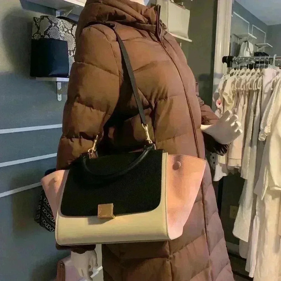 Celine Trapeze Two way black, white and pink color authentic hand bag. - Picture 11 of 15